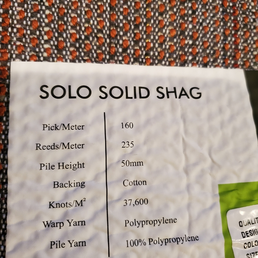 Terracotta Solid Shag Rug 2'2x3 - Picture 4 of 5